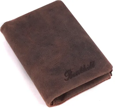 Produktbild von Benthill Kleiner Geldbeutel Leder | Mini Geldbörse Damen mit RFID Schutz | Portmonee mit 6 Kartenfächer | Mini-Börse aus Echtleder | Portemonnaie inkl. Geschenkbox
