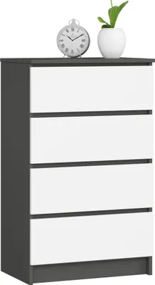 Produktbild von Akord Buffetschrank 4 Schubladen Graphit/Weiß 60X40X99 Cm