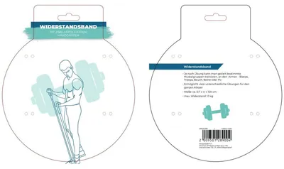 Produktbild von 6x Widerstandsband Griffe Bänder Sport Fitness Klimmzüge Resistance Thera Latex