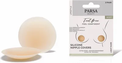 Produktbild von PARSA Beauty Lifestyle Silicone Nipple Covers in hellem Beige, wiederverwendbar