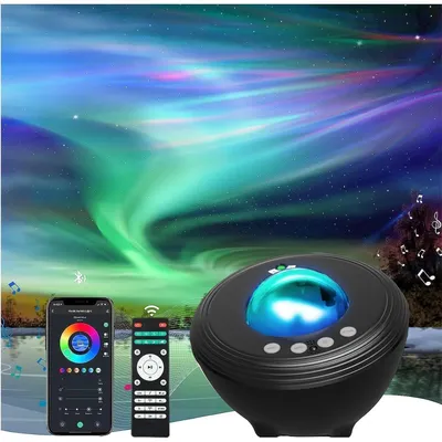 Obrázek produktu pro Projektor hvězdné oblohy noční světlo - 33 světelných efektů - Bluetooth 5.0 reproduktor - Aplikace a dálkové ovládání