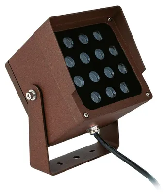 Produktbild von 31-W-LED-Projektor GES2235 mit einstellbarer Farbtemperatur (CCT 3000K/4000K/6500K), Gehäuse aus braunem Aluminiumdruckguss – Gealuce