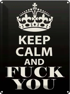 Produktbild von vianmo Blechschild 40x30 cm Keep Calm and fuck you Yoga