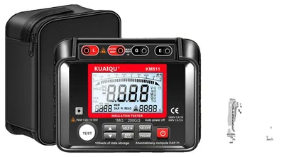 Produktbild von Isolationswiderstandsmesser, 1MΩ bis 200GΩ Bereich, LCD-Display, KM511