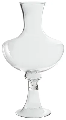 Vase mit Glasfuß, transparent, 11 x 13 x 45 cm