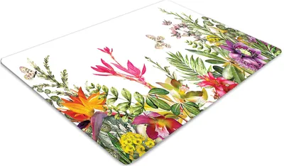 Obrázok produktu pre Podlahová ochranná podložka - Ochranná podložka pod stoličku - Podlahová podložka - 100x70 cm - Tropické rastliny