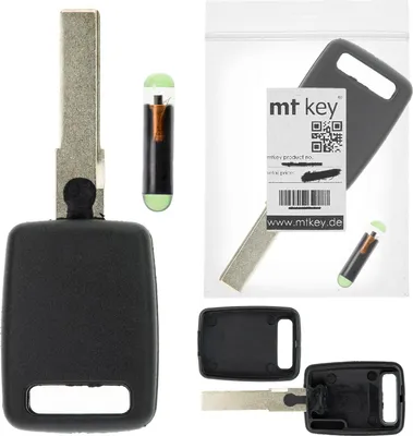 Produktbild von MT-KEY Auto Zünd Schlüssel Rohling HU66 + ID48 Transponder kompatibel mit Audi A2 A3 S3 8L A4 S4 A6 S6 A8 S8 Cabrio Coupe TT 8N