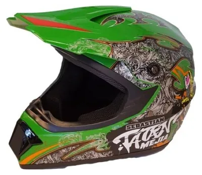 Produktbild von Crosshelm Helm Kinderhelm Motorradhelm Motocross Quad Mejia Grün Größe M