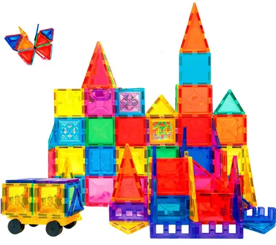 Zdjęcie produktu dla Klocki Magnetyczne 3D - Klocki Edukacyjne Kreatywne Kostrukcyjne 121 El.