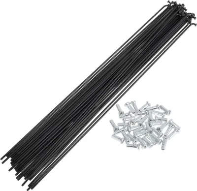 Produktbild von 36 Set 14G Fahrradspeichen 257mm Fahrradrad Speichen Kohlenstoffstahl Schwarz