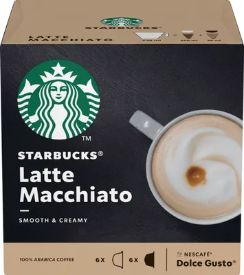 Produktbild von Starbucks by Nescafe Dolce Gusto 12 Kapseln Latte Macchiato Smooth Creamy