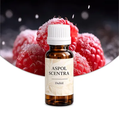 Produktbild von Aspol Scentra Gezuckerte Himbeere UFIGREEN Duftöl für Kerzen 10 ml, KI-generiertes Bild