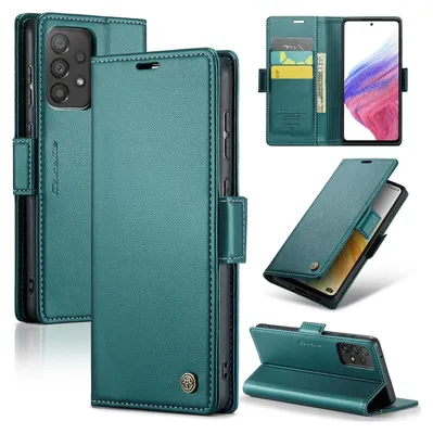 Immagine prodotto di Galaxy A53 5G Case, RFID Blocking Card, Advanced Flip Custodia in pelle con funzione stand per Samsung Galaxy A53 5G verde