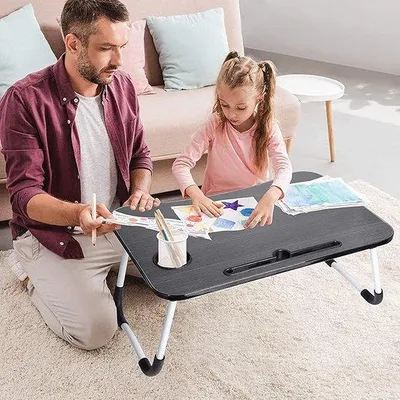 Produktbild von Famanu Laptop-Tisch für das Bett - faltbare Frühstückstafel (60x40cm)