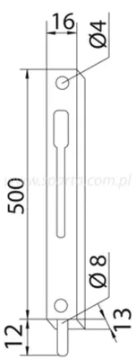 Produktbild von Zasuwa czołowa 1401-300 INOX Türverriegelung Edelstahl