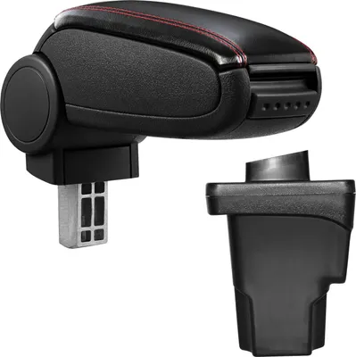 Produktbild von Armlehne Mittelarmlehne Leder Bezug Schwarz / Rot für Seat Leon 3 III 5F 2012-