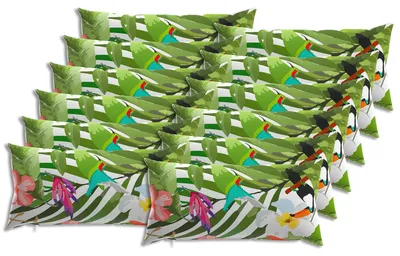 Produktbild von vidaXL Kissenbezug 12 pcs HEERLEN Schwarz 40 x 80 cm Polyester