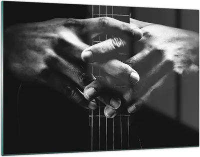 Produktbild von Bilder auf glas - Einteilig - Gitarre Musiker Musik - 120x80cm - Glasbilder - Wandbilder - Bilder - zum Aufhängen bereit - Wanddekoration aus Glas - Glas Bilder - Wandbild auf Glas - GAA120x80-4960