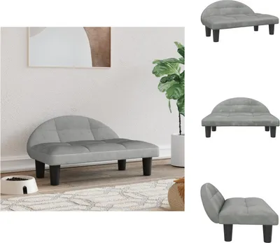 Obrázek produktu pro vidaXL Pelíšek pro psy světle šedý 70x52x30 cm samet - Pelíšky pro psy