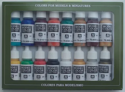 Produktbild von Model Color Vallejo 70142 Medieval Colors 16x 17ml Airbrush Farbe
