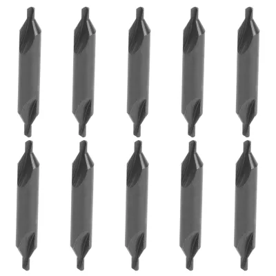 Imagen del producto de 10 brocas centradoras, tipo A, acero rápido, herramienta para procesamiento industrial, 3 mm