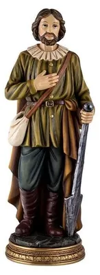 San Isidro Labrador Figur, Kunstharz, handbemalt, 30 cm