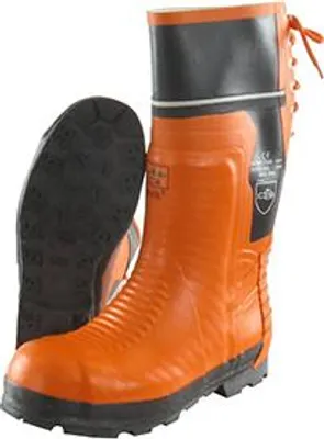 Image de Bottes Forestière De Taille 45, Classe 2 Coque Métal Caoutchouc Vulcanisé.2021: Usines Basculent Leur Production Sur Bottes à U