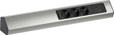 Produktbild von BACHMANN CASIA2 3xCEE7/3 1xUSB A/C 22W 2,0m AEH Edelstahl-Optik