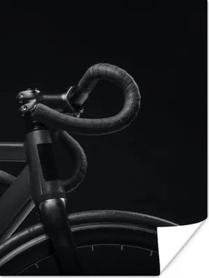 Produktbild von MuchoWow® Poster Fahrrad - Lenker - Schwarz - Weiß 60x80 cm - Schlafzimmer Dekoration