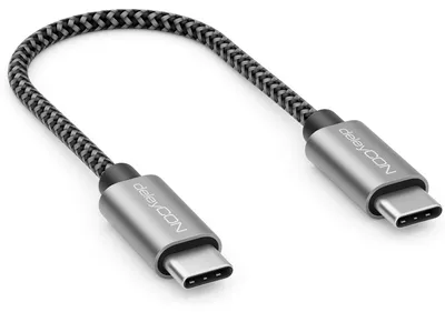 Produktbild von deleyCON 0,15m USB-C Kabel PD3.0 60W USB-C auf USB-C