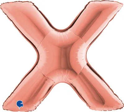 Produktbild von Riesenbuchstabe Folienballon 40"/102cm | Rosegold #X