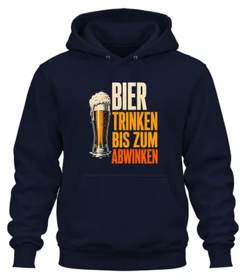 Immagine prodotto di Felpa con cappuccio, blu navy, taglia 3XL, ideale per bere birra, feste e l'
