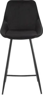 Produktbild von 2er-Set MASURIE Barhocker - Velours - Farbe Schwarz