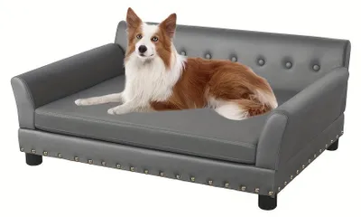 Produktbild von Hundebett – Hundesofa – Hundekissen – Hundesessel – Größe L/XL – 96x72x40 cm – Kratzfestes Mikrofaser