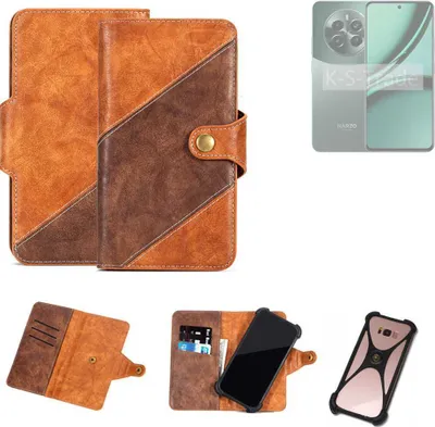 Produktbild von K-S-Trade Handyhülle Schutzhülle Bookstyle Case Wallet-Case kompatibel mit Realme Narzo 70 Pro 5G Cover Klapphülle Kantenschutz Smartphone