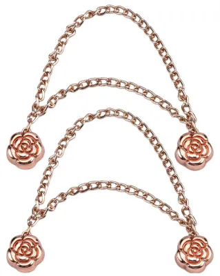 Produktbild von 1 Paar multifunktionale magnetische Kleiderclips mit Kette, vielseitig einsetzbar, nadellos, Brosche, Metallknöpfe, Clip für Kleidung, Schal, Hosenbeine, Manschetten, Magnetnadelschnalle