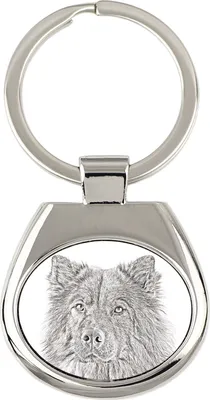 Obrázek produktu pro Euroasijský pes - klíčenka s psem, klíčenka s potiskem, personalizovaná přívěska značky Art-Dog