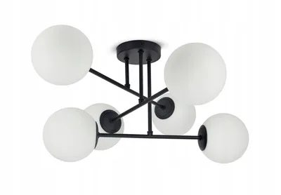 Zdjęcie produktu dla Lampa Sufitowa Żyrandol Plafon Full Globe Glass 561-W6 G9 Białe kule LED