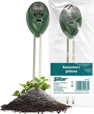 Zdjęcie produktu dla Sillar: Elektroniczne urządzenie 3 w 1 do pomiaru kwasowości i wilgotności gleby