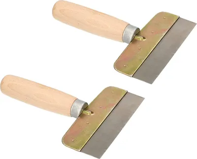 KOTARBAU® 2er Set Schaberspachtel 120mm mit Holzgriff zum Entfernen von Laken und Farben