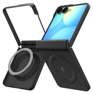 Image de Coque arrière Spigen AirSkin compatible MagSafe pour Samsung Galaxy Z Flip 8 - Noir