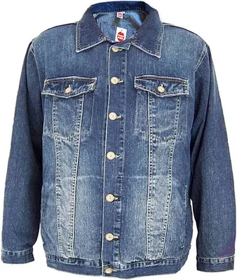 Produktbild von Übergrößen!Klassische Jeansjacke hochwertig HONEYMOON blau 7XL