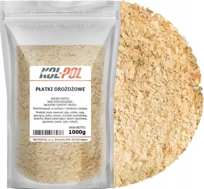 Zdjęcie produktu dla PŁATKI DROŻDŻOWE 1kg Drożdże nieaktywne naturalne wysoka jakość Kol-Pol