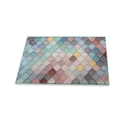 Produktbild von Herdabdeckplatte Glaskeramik 1 Teilig 80x52 Abstrakt Bunt Abdeckung Glas Spritzschutz