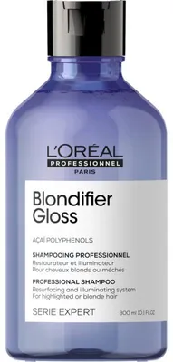 Produktbild von L’Oréal Paris BLONDIFIER GLOSS, Professionell, Shampoo, Blond, Blond, 300 ml, Feuchtigkeitsspendend, Ernährung, Glanz, Weichmachend