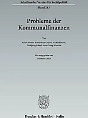 Produktbild von Probleme der Kommunalfinanzen.