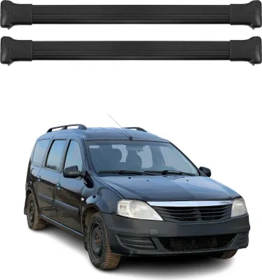 Image de Barres de toit transversales pour Dacia Logan 2006-2013 Aluminium Noir