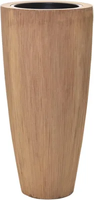 Immagine prodotto di Vaso da fiori CITY in fibra di vetro, beige a strisce, 37x80 cm