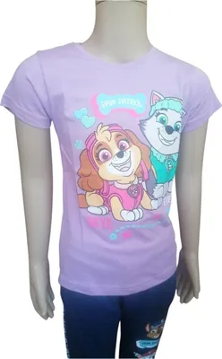 Produktbild von PAW Patrol Kurzarm- Shirt für Mädchen | Skye & Everest | Lila ,104