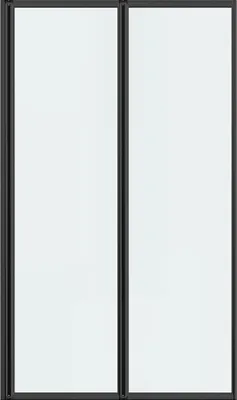 Produktbild von Faltbarer Badewannenschirm aus Metall im Industriestil - Schwarz matt - 80 x 140 cm - DISTRICT